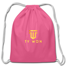 Load image into Gallery viewer, Ty Won Branded Cotton Drawstring Bag - pink