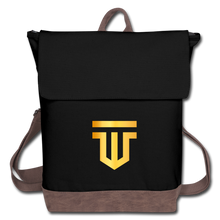 Load image into Gallery viewer, Ty Won Canvas Backpack - black/brown
