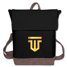 Load image into Gallery viewer, Ty Won Canvas Backpack - black/brown