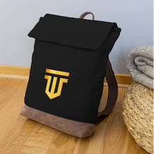 Load image into Gallery viewer, Ty Won Canvas Backpack - black/brown