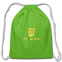 Load image into Gallery viewer, Ty Won Branded Cotton Drawstring Bag - clover
