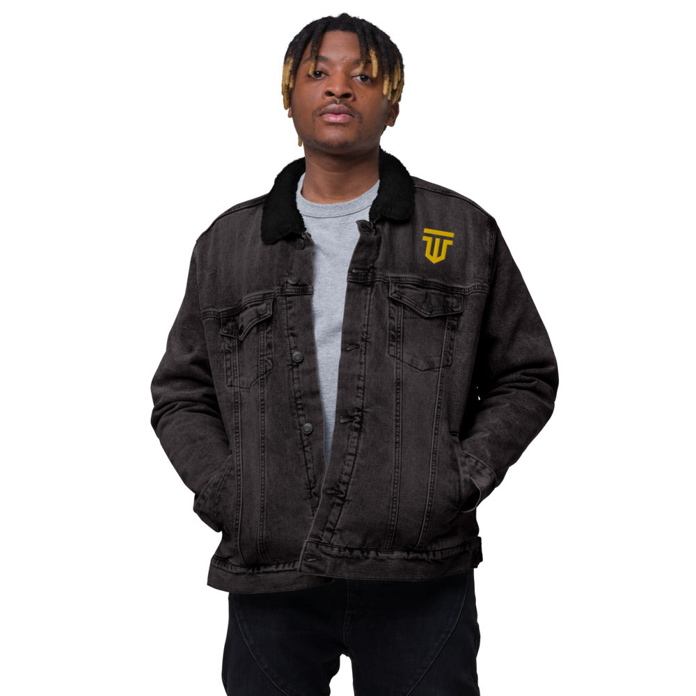 Ty Won Branded Unisex Denim Sherpa jacket